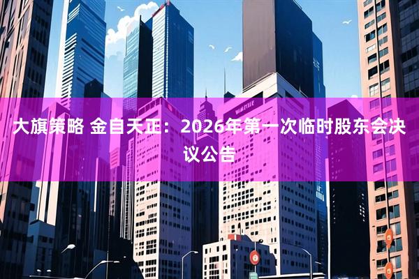 大旗策略 金自天正：2026年第一次临时股东会决议公告